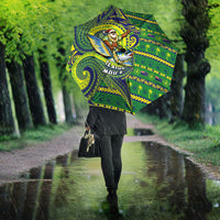 Cook Islands Christmas Umbrella Santa Riding Flying Fish DT05 - Polynesian Pride