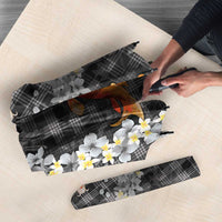 Black Palaka Hawaiian And Japanese Umbrella Sakura Lei With Koi Fish - Polynesian Pride