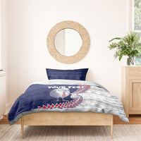 Personalised New Zealand Father's Day Bedding Set Daddy Kiwi Bird Silver Ferns