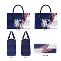 Personalised New Zealand Father's Day Leather Bag Daddy Kiwi Bird Silver Ferns