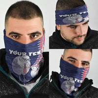 Personalised New Zealand Father's Day Neck Gaiter Daddy Kiwi Bird Silver Ferns