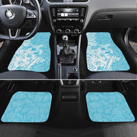 Hawaii Kanaka Maoli Car Mats Polynesian Turtle Tattoo DT05 Set 4pcs Blue - Polynesian Pride