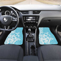 Hawaii Kanaka Maoli Car Mats Polynesian Turtle Tattoo DT05 Set 2pcs - Front Blue - Polynesian Pride