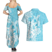 Hawaii Kanaka Maoli Couples Matching Summer Maxi Dress and Hawaiian Shirt Polynesian Turtle Tattoo DT05 - Polynesian Pride