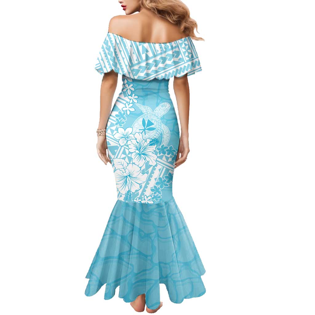 Hawaii Kanaka Maoli Family Matching Mermaid Dress and Hawaiian Shirt Polynesian Turtle Tattoo DT05 - Polynesian Pride