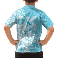 Hawaii Kanaka Maoli Family Matching Off The Shoulder Long Sleeve Dress and Hawaiian Shirt Polynesian Turtle Tattoo DT05 - Polynesian Pride