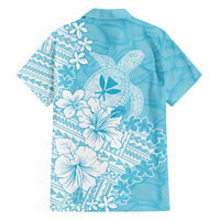 Hawaii Kanaka Maoli Family Matching Off The Shoulder Long Sleeve Dress and Hawaiian Shirt Polynesian Turtle Tattoo DT05 - Polynesian Pride