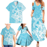 Hawaii Kanaka Maoli Family Matching Summer Maxi Dress and Hawaiian Shirt Polynesian Turtle Tattoo DT05 - Polynesian Pride