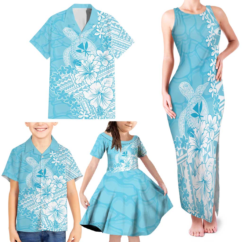 Hawaii Kanaka Maoli Family Matching Tank Maxi Dress and Hawaiian Shirt Polynesian Turtle Tattoo DT05 - Polynesian Pride