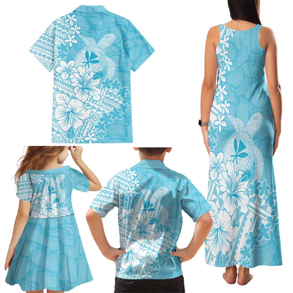 Hawaii Kanaka Maoli Family Matching Tank Maxi Dress and Hawaiian Shirt Polynesian Turtle Tattoo DT05 - Polynesian Pride