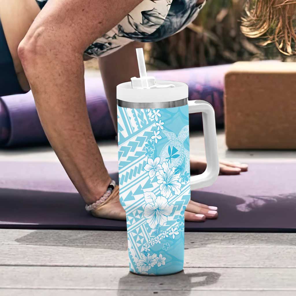 Hawaii Kanaka Maoli Tumbler With Handle Polynesian Turtle Tattoo