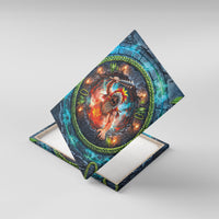 3D Illusion Nightmarchers Halloween Canvas Wall Art Hawaiian Warrior Spirit Lava Portal