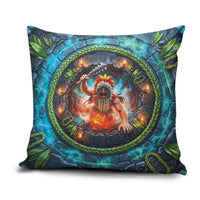 3D Illusion Nightmarchers Halloween Pillow Cover Hawaiian Warrior Spirit Lava Portal
