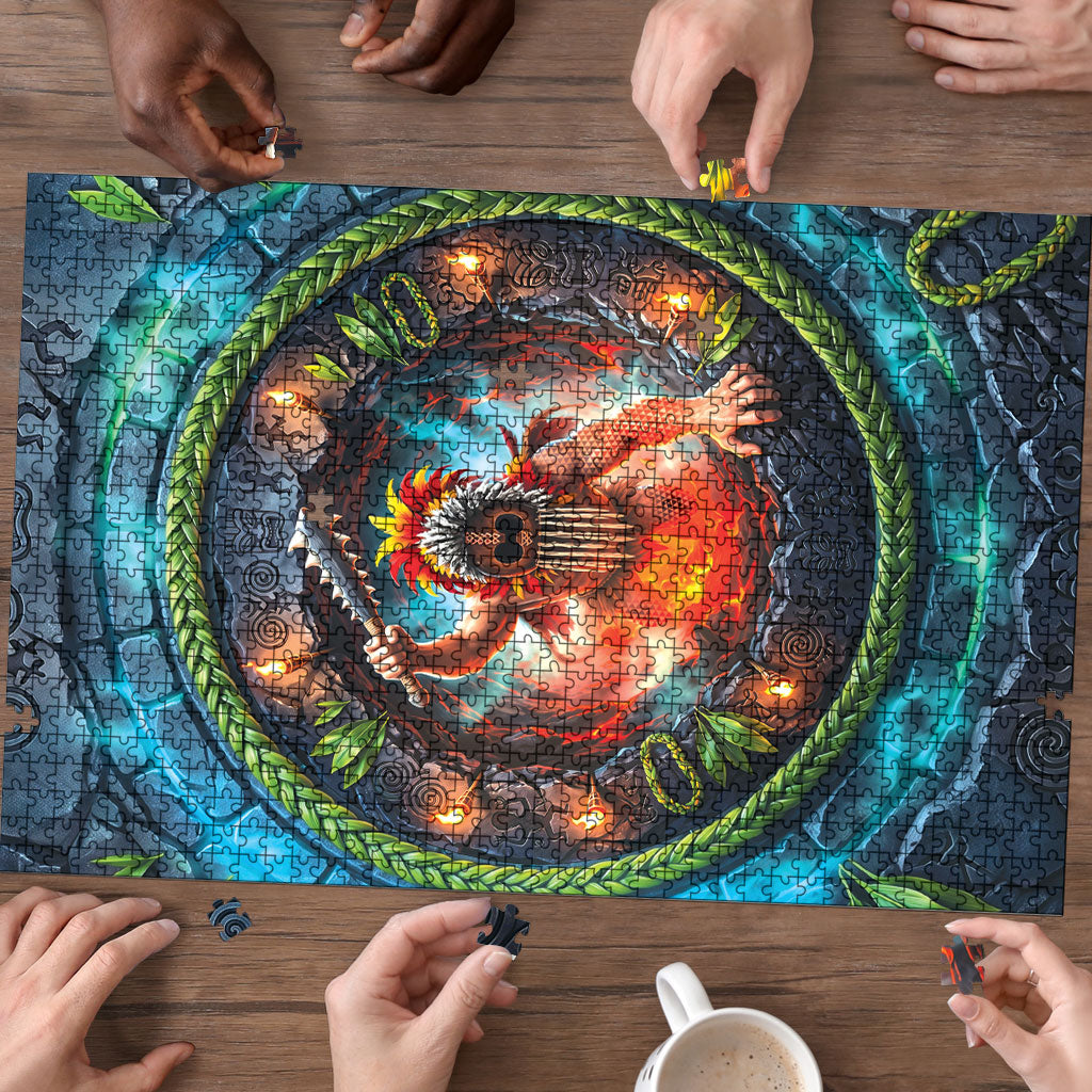 3D Illusion Nightmarchers Halloween Puzzle Hawaiian Warrior Spirit Lava Portal