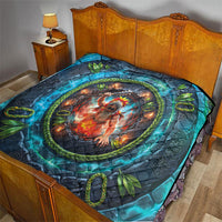 3D Illusion Nightmarchers Halloween Quilt Hawaiian Warrior Spirit Lava Portal