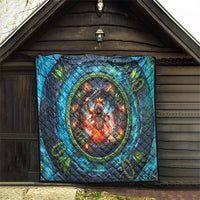 3D Illusion Nightmarchers Halloween Quilt Hawaiian Warrior Spirit Lava Portal