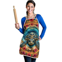 3D Illusion Honu Halloween Apron Hawaiian Sea Turtle Skull Shell Vortex