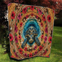 3D Illusion Honu Halloween Quilt Hawaiian Sea Turtle Skull Shell Vortex