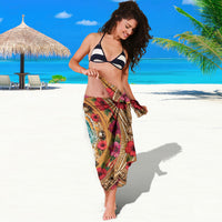 3D Illusion Honu Halloween Sarong Hawaiian Sea Turtle Skull Shell Vortex