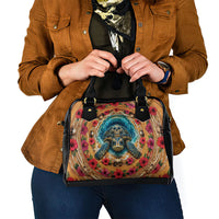 3D Illusion Honu Halloween Shoulder Handbag Hawaiian Sea Turtle Skull Shell Vortex