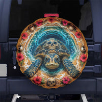 3D Illusion Honu Halloween Spare Tire Cover Hawaiian Sea Turtle Skull Shell Vortex