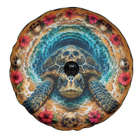 3D Illusion Honu Halloween Spare Tire Cover Hawaiian Sea Turtle Skull Shell Vortex