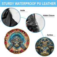 3D Illusion Honu Halloween Spare Tire Cover Hawaiian Sea Turtle Skull Shell Vortex
