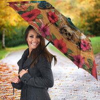 3D Illusion Honu Halloween Umbrella Hawaiian Sea Turtle Skull Shell Vortex