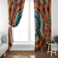 3D Illusion Honu Halloween Window Curtain Hawaiian Sea Turtle Skull Shell Vortex