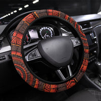 3D Illusion Hula Zombie Halloween Steering Wheel Cover Hawaiian Undead Dancer Volcano Stone Well