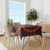 3D Illusion Hula Zombie Halloween Tablecloth Hawaiian Undead Dancer Volcano Stone Well