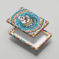 3D Illusion Hula Ghost Halloween Canvas Wall Art Hawaiian Ukulele Spirit Ocean Vortex