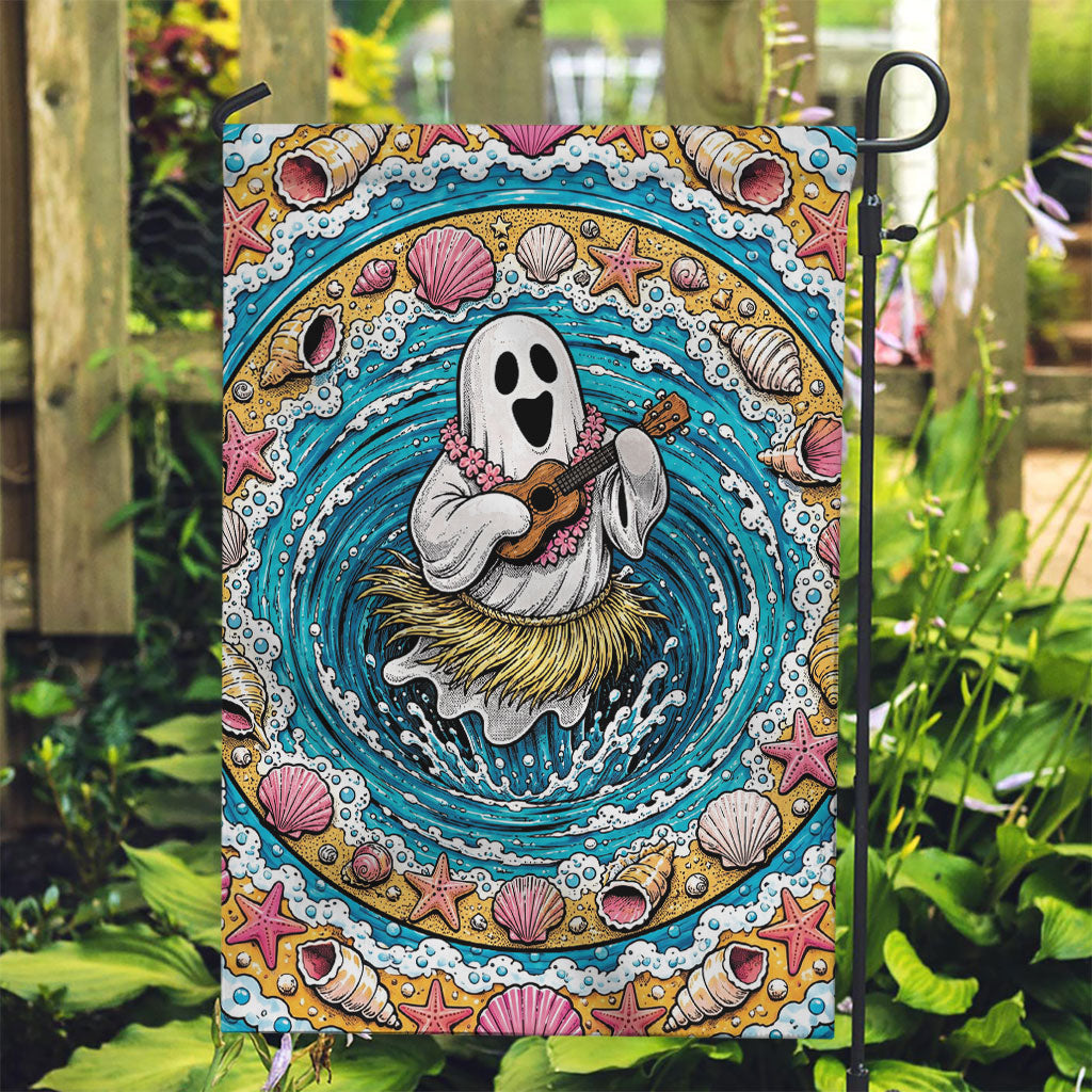 3D Illusion Hula Ghost Halloween Garden Flag Hawaiian Ukulele Spirit Ocean Vortex
