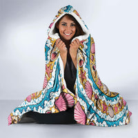 3D Illusion Hula Ghost Halloween Hooded Blanket Hawaiian Ukulele Spirit Ocean Vortex
