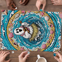 3D Illusion Hula Ghost Halloween Puzzle Hawaiian Ukulele Spirit Ocean Vortex