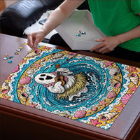 3D Illusion Hula Ghost Halloween Puzzle Hawaiian Ukulele Spirit Ocean Vortex