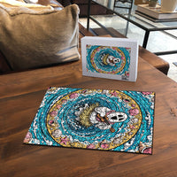 3D Illusion Hula Ghost Halloween Puzzle Hawaiian Ukulele Spirit Ocean Vortex