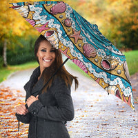 3D Illusion Hula Ghost Halloween Umbrella Hawaiian Ukulele Spirit Ocean Vortex