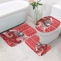 Wallis And Futuna Christmas Bathroom Set Santa Riding Ocean Dolphin DT05 - Polynesian Pride