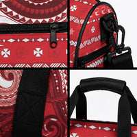Wallis And Futuna Christmas Duffle Bag Santa Riding Ocean Dolphin DT05 - Polynesian Pride