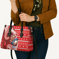 Wallis And Futuna Christmas Leather Bag Santa Riding Ocean Dolphin DT05 - Polynesian Pride