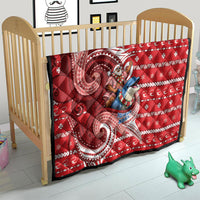 Wallis And Futuna Christmas Quilt Santa Riding Ocean Dolphin DT05 - Polynesian Pride