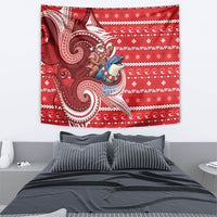 Wallis And Futuna Christmas Tapestry Santa Riding Ocean Dolphin DT05 - Polynesian Pride