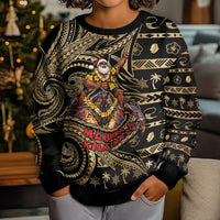 Niue Christmas Kid Ugly Christmas Sweater Santa Riding Coconut Crab DT05 - Polynesian Pride