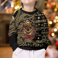 Niue Christmas Kid Ugly Christmas Sweater Santa Riding Coconut Crab DT05 - Polynesian Pride