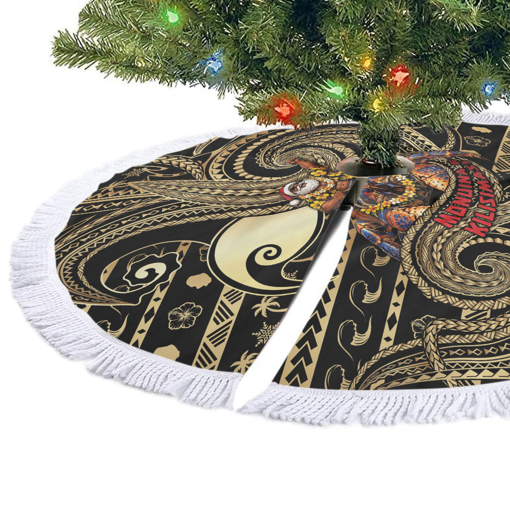 Niue Christmas Tree Skirt Santa Riding Coconut Crab DT05 - Polynesian Pride