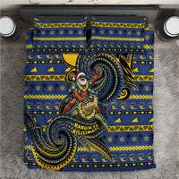 Tokelau Christmas Bedding Set Santa Riding Sea Turtle DT05 Navy - Polynesian Pride