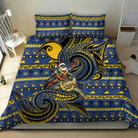 Tokelau Christmas Bedding Set Santa Riding Sea Turtle DT05 - Polynesian Pride
