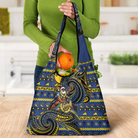 Tokelau Christmas Grocery Bag Santa Riding Sea Turtle DT05 - Polynesian Pride