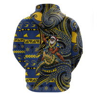 Tokelau Christmas Hoodie Santa Riding Sea Turtle DT05 - Polynesian Pride